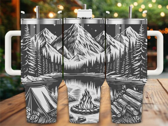 Camping Campfire Tumbler Wrap Graphics Review