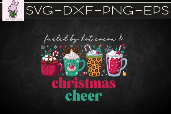 Festive Hot Cocoa Christmas Cheer SVG Graphics for Crafts