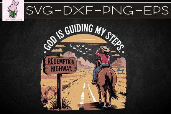 God is Guiding My Steps Western SVG for Crafts & Graphics