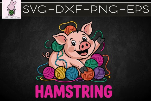 Hamstring Funny Pig Puns SVG Graphics for Crafts