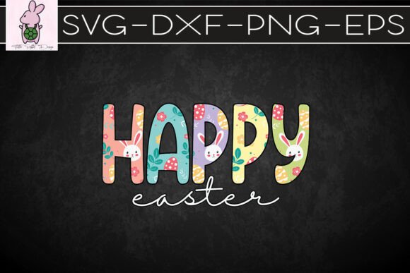 Happy Floral Easter Cute Season SVG for Crafts & Graphics