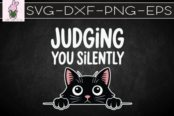 Judging You Silently Funny Cat SVG