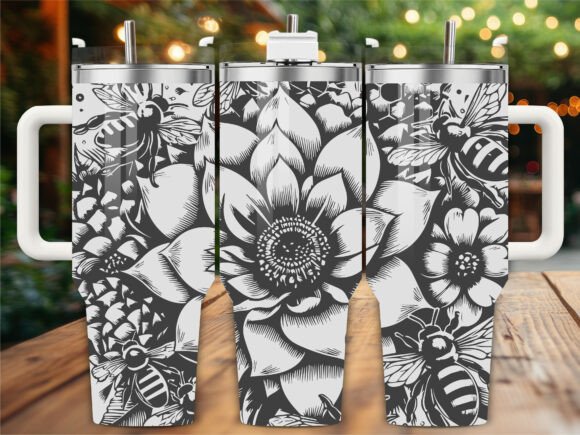 Lotus Bee Floral Tumbler Wrap: Graphics & Tumbler Wraps Review