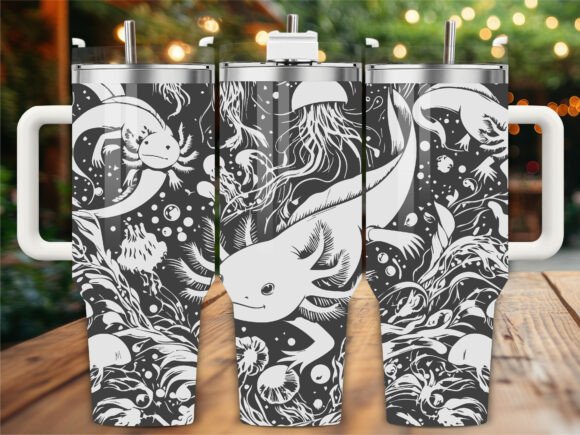 Ocean Axolotl Tumbler Wrap: Embroidery Reality Check