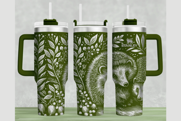 Porcupine Stanley 40oz Laser Engraving Graphics