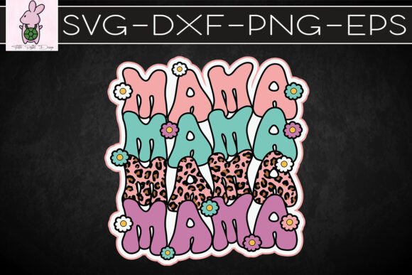 Retro Mama Happy Mother's Day SVG for Graphics & Crafts