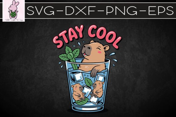 Stay Cool Capybara Summer Vibes SVG for Graphics & Crafts