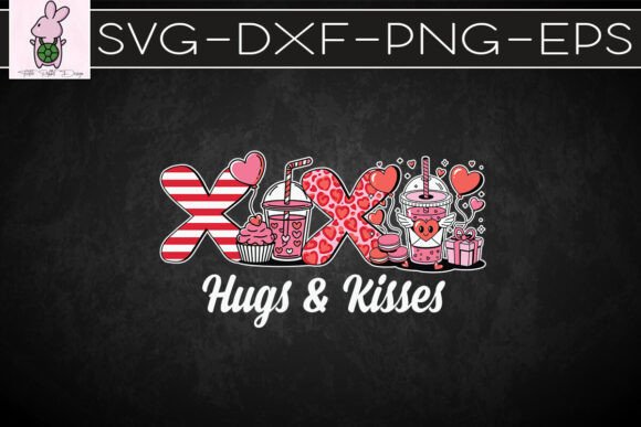 Valentines Hugs and Kisses Xoxo SVG